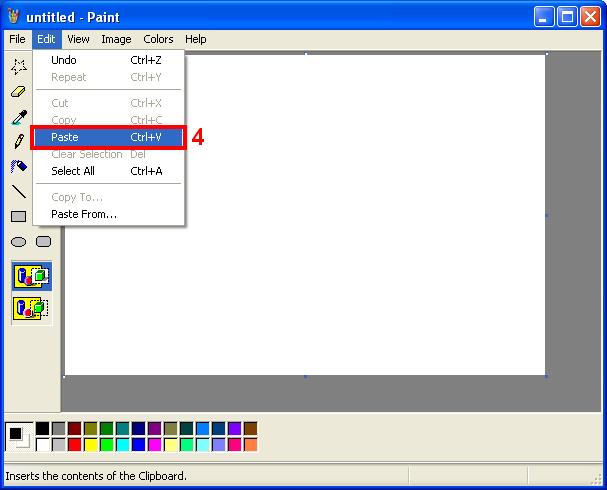 Windows Paint's main window